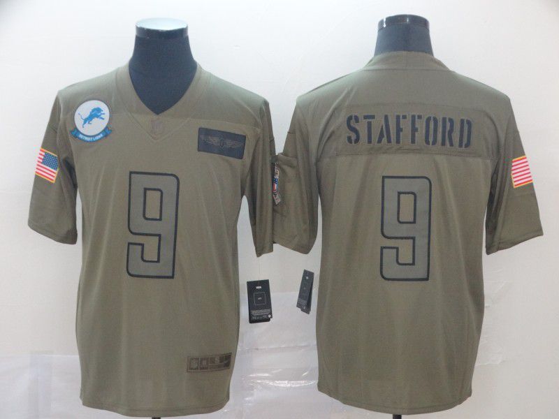 Men Detroit Lions #9 Stafford Nike Camo 2019 Salute to Service Limited NFL Jerseys